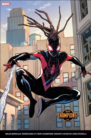 Miles Morales: Spider-Man (2022) issue 11-B Sara Pichelli New Champions Cover