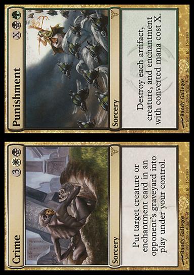 Magic the Gathering: Dissension (Base Set) card 150 Crime//Punishment