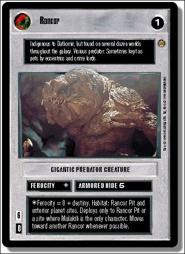 Star Wars: Jabba's Palace Limited (Base Set) card 49 Rancor