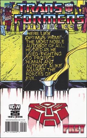 Transformers: Best of UK: Prey issue 4-B Retro 1:10 Cover