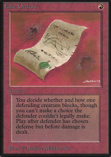 Magic the Gathering: Limited Edition Alpha (Base Set) card 147 False Orders