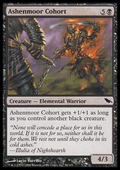 Magic the Gathering: Shadowmoor (Base Set) card 56 Ashenmoor Cohort