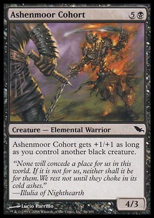 Magic the Gathering: Shadowmoor (Base Set) card 56 Ashenmoor Cohort