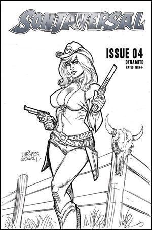 Sonjaversal issue 4-P Joseph Michael Linsner 1:20 Black & White Cover