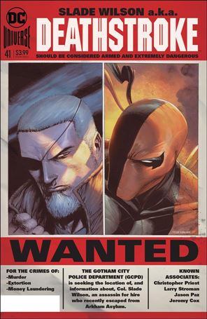 Deathstroke (2016) issue 41 Tyler Kirkham Cover