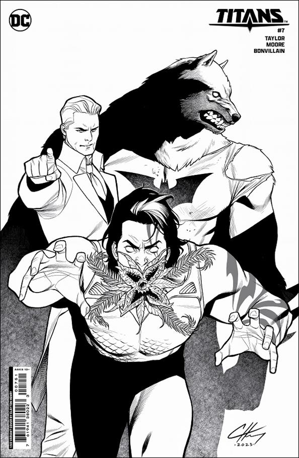 Titans (2023) issue 7-F Clayton Henry 1:50 B&W Cardstock Cover