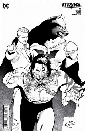 Titans (2023) issue 7-F Clayton Henry 1:50 B&W Cardstock Cover