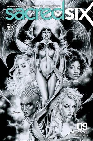Sacred Six issue 9-M Jay Anacleto 1:25 Black & White Cover