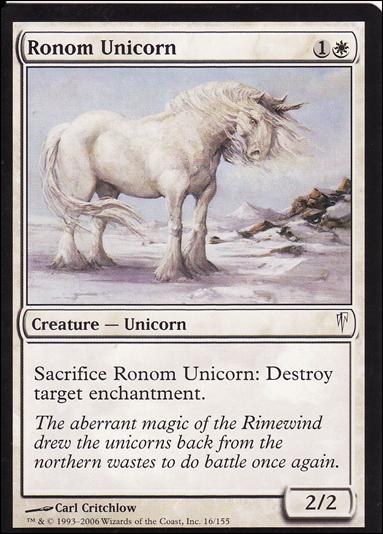Magic the Gathering: Coldsnap (Base Set) card 16 Ronom Unicorn