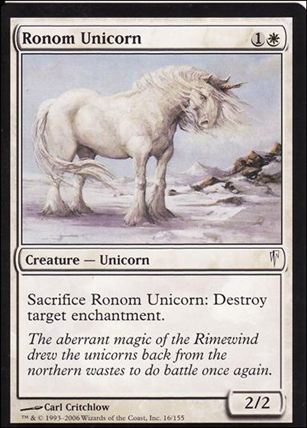 Magic the Gathering: Coldsnap (Base Set) card 16 Ronom Unicorn