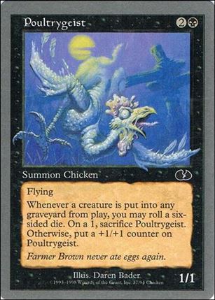 Magic the Gathering: Unglued (Base Set) card 37 Poultrygeist