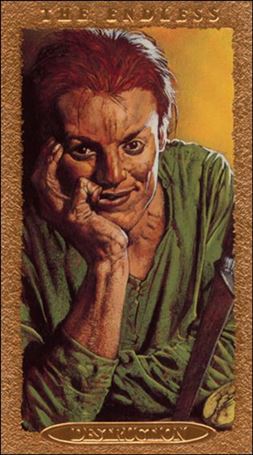 Sandman Trading Cards (Endless Gallery Gold Foil Subset) card VI Destruction (Embossed Gold Foil)