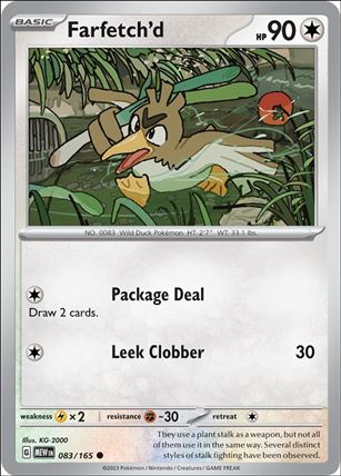 Pokemon: Scarlet & Violet - 151 (Base Set) card 083/165 Farfetch'd