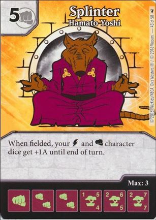 Dice Masters Teenage Mutant Ninja Turtles  card 43 Splinter - Hamato Yoshi