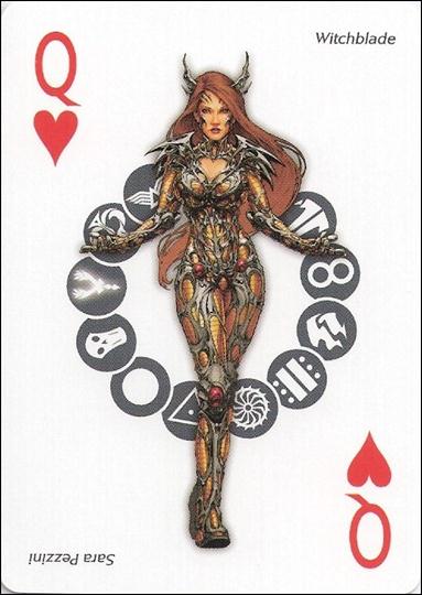 Artifacts Playing Cards (Promo) card Q Hearts Witchblade - Sara Pezzini