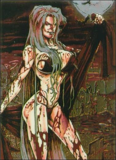 Lady Death All Chromium (Base Set) card 34 Blood Beach