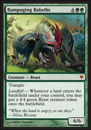 Magic The Gathering: Zendikar (Base Set) card 178 Rampaging Baloths