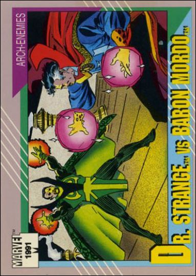 Marvel Universe: Series 2 (Base Set) card 110 Dr. Strange vs Baron Mordo