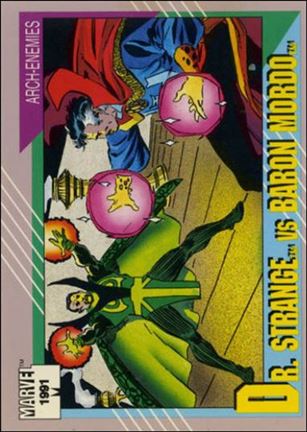 Marvel Universe: Series 2 (Base Set) card 110 Dr. Strange vs Baron Mordo