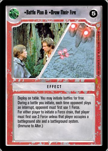 Star Wars: Coruscant Limited (Base Set) card 132 Battle Plan & Draw Their Fire