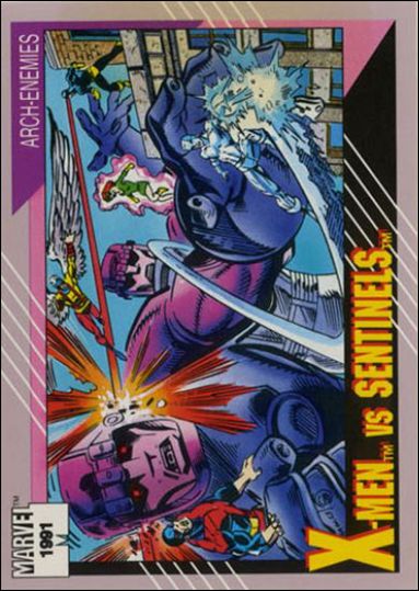 Marvel Universe: Series 2 (Base Set) card 106 X-Men vs Sentinels