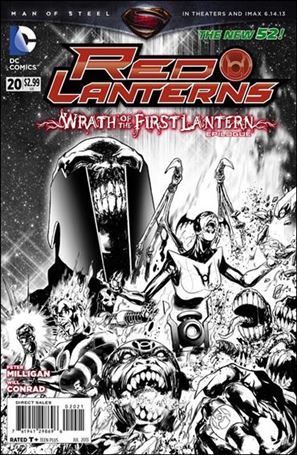 Red Lanterns issue 20-B 1:25 Black and White Cover
