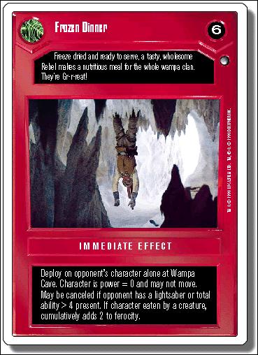 Star Wars: Hoth Revised (Base Set) card 25 Frozen Dinner