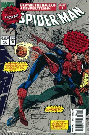Spider-Man (1990) issue 46 Silver Background Cover Polybagged w/Animation Cel