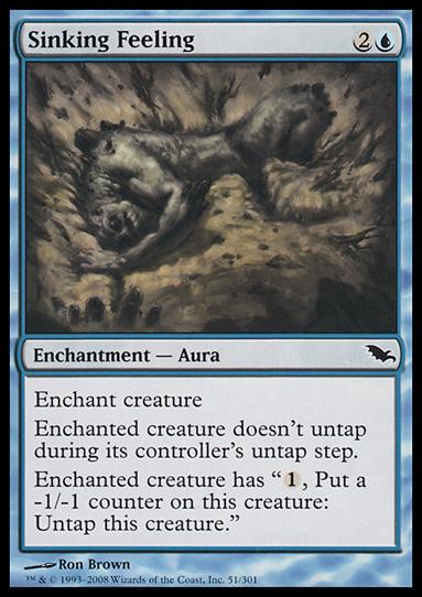 Magic the Gathering: Shadowmoor (Base Set) card 51 Sinking Feeling