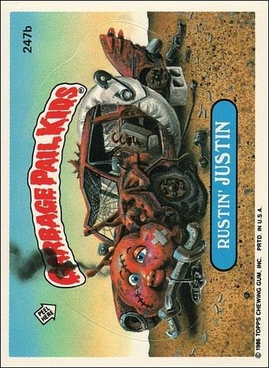 Garbage Pail Kids: Series 06 (Base Set) card 247b Rustin' Justin
