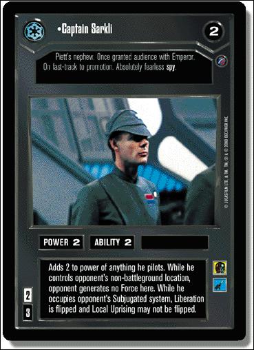 Star Wars: Death Star II Limited (Base Set) card 11 Captain Sarkli