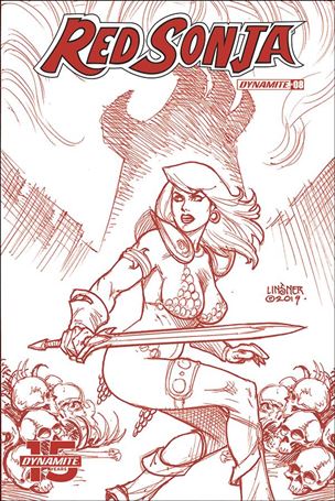 Red Sonja (2019) issue 8-L Joseph Michael Linsner 1:25 Red Line Cover