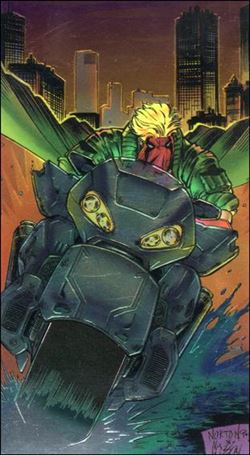 WildC.A.T.s '94 (Base Set) card 50 Grifter With Bullet Bike