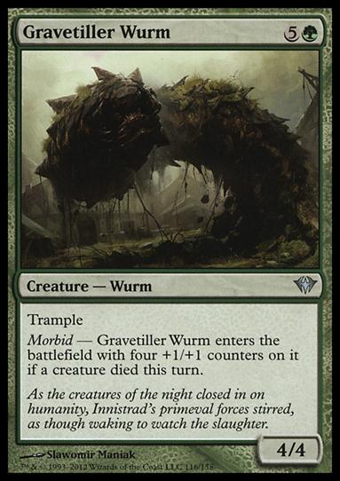 Magic the Gathering: Dark Ascension (Base Set) card 116 Gravetiller Wurm