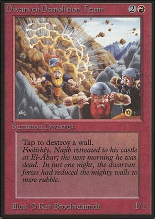Magic the Gathering: Limited Edition Beta (Base Set) card 143 Dwarven Demolition Team