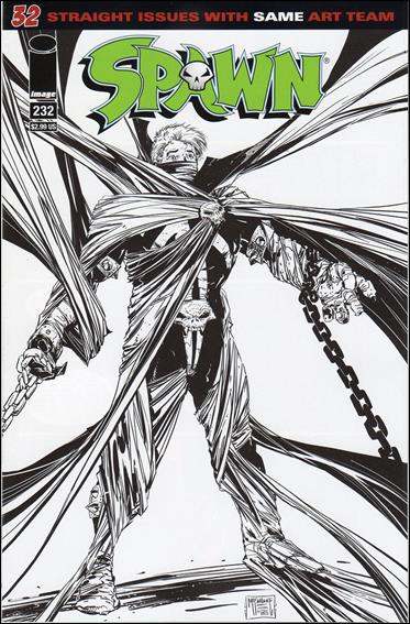 Spawn issue 232-B 1:25 Black and White Cover
