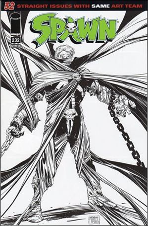 Spawn issue 232-B 1:25 Black and White Cover