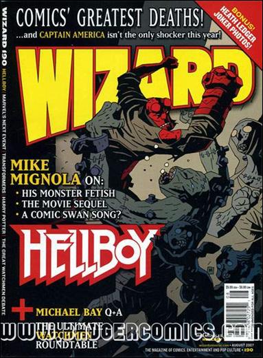 Wizard: The Magazine of Comics, Entertainment and Pop Culture issue 190-C Mike Mignola Hellboy Cover