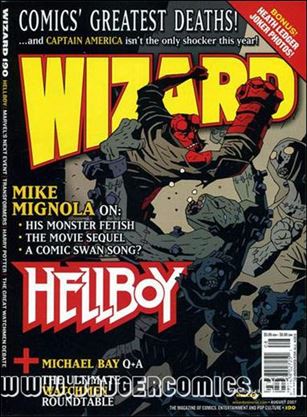 Wizard: The Magazine of Comics, Entertainment and Pop Culture issue 190-C Mike Mignola Hellboy Cover