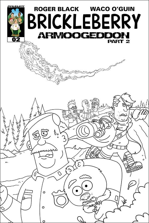 Brickleberry issue 2-B Black & White Cover 1:10