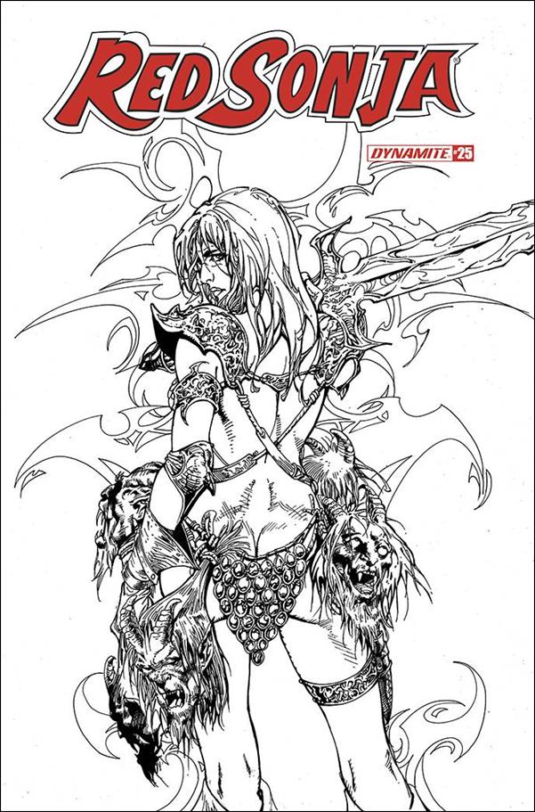 Red Sonja (2019) issue 25-J Roberto Castro 1:11 Black & White Cover