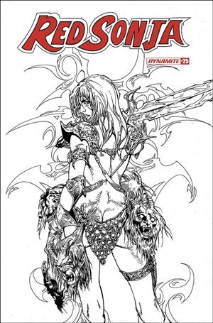 Red Sonja (2019) issue 25-J Roberto Castro 1:11 Black & White Cover