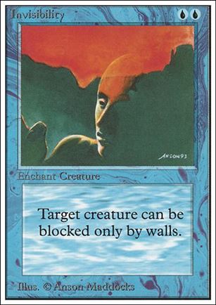Magic the Gathering: Unlimited (Base Set) card 60 Invisibility