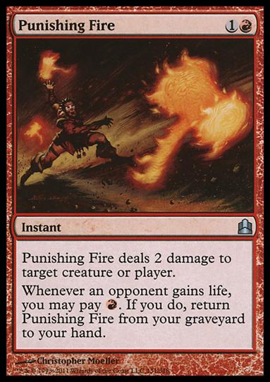 Magic the Gathering: Commander (Base Set) card 131 Punishing Fire
