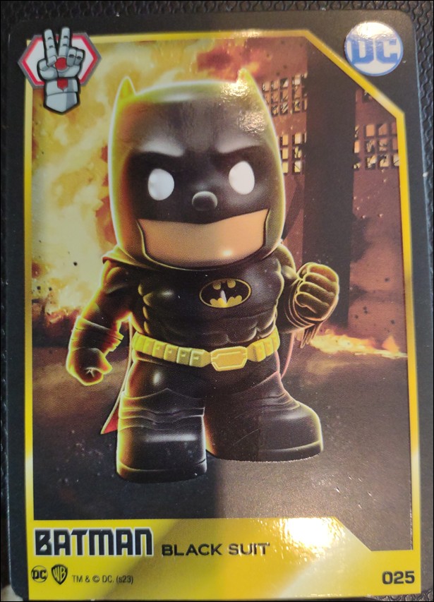 DC Comics Ooshies Collector Cards: Series 2 card 25 Batman: Embossed Black Suit