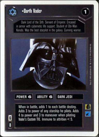 Star Wars: Premiere Unlimited (Base Set) card 27 Darth Vader