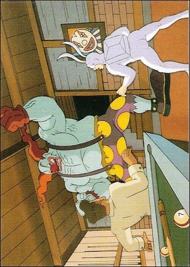 Tick (Base Set) card 47 The Tick vs. Proto-Clown