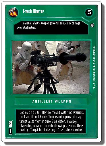 Star Wars: Hoth Revised (Base Set) card 77 E-web Blaster