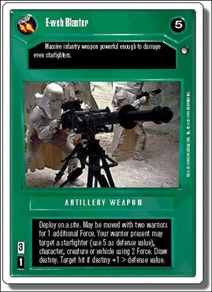 Star Wars: Hoth Revised (Base Set) card 77 E-web Blaster