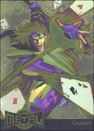 Marvel Metal (Metal Blasters Subset) card 4-B Gambit (Gold Foil)